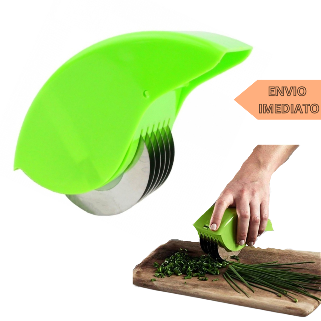 Herb Roller Mincer Manual Hand Scallion Chive Mint Cutter with 6