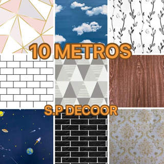 Papel de Parede 3D 10 METROS x 45CM Adesivo Autocolante