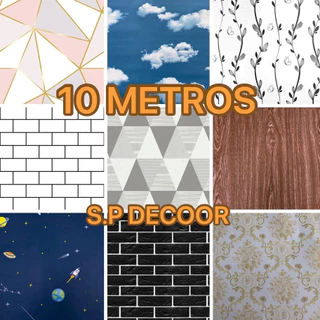 Papel de Parede 3D 10 METROS x 45CM Adesivo Autocolante