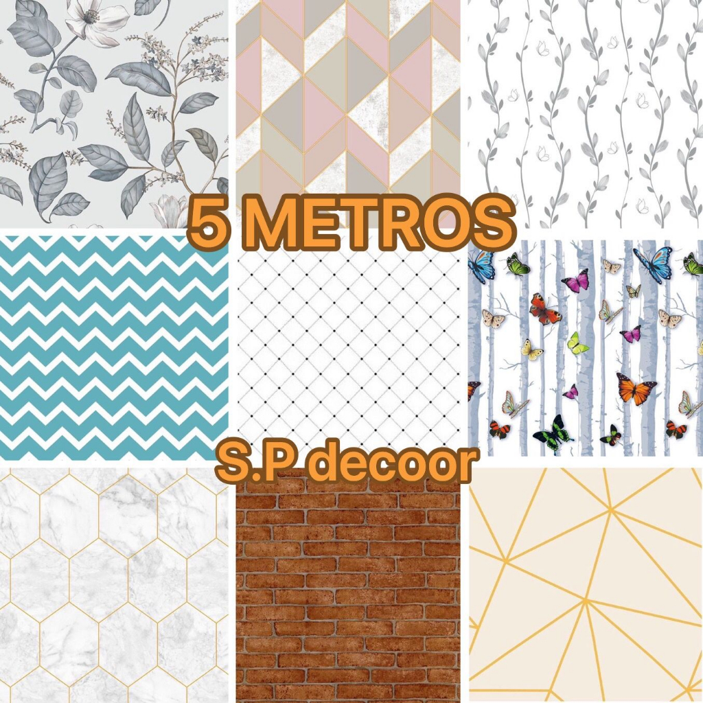 papel de parede adesivo facil de usar 0,45x5m