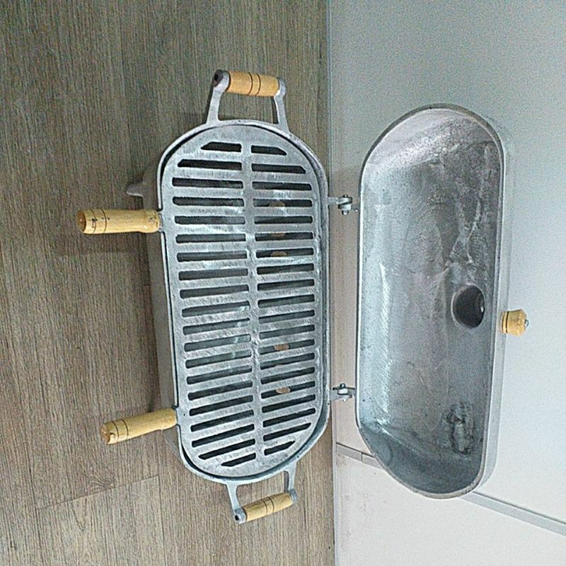 Churrasqueira a bafo em alumínio grande