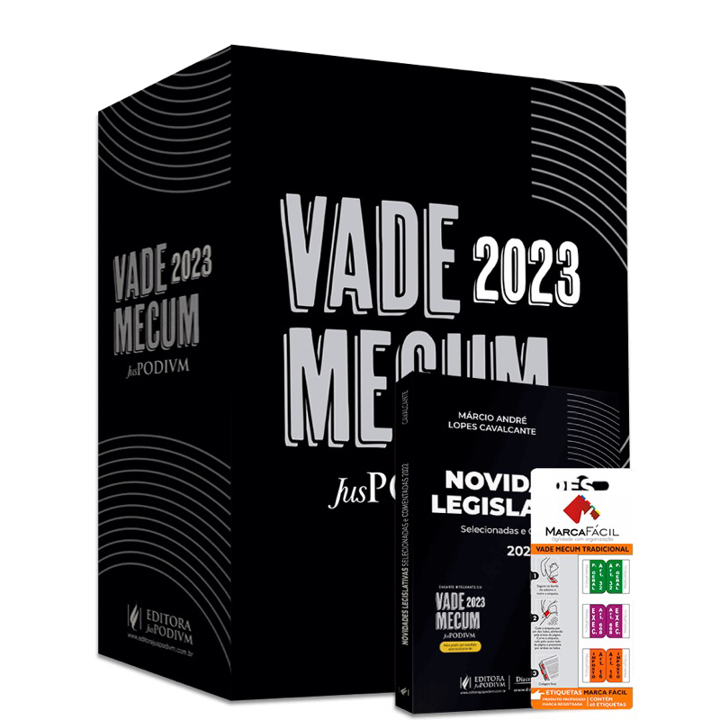 VADE MECUM JUSPODIVM - TRADICIONAL - CAPA PRETA + ETIQUETA MARCA FÁCIL ...