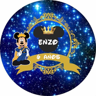 Adesivo para latinha tema Mickey Realeza