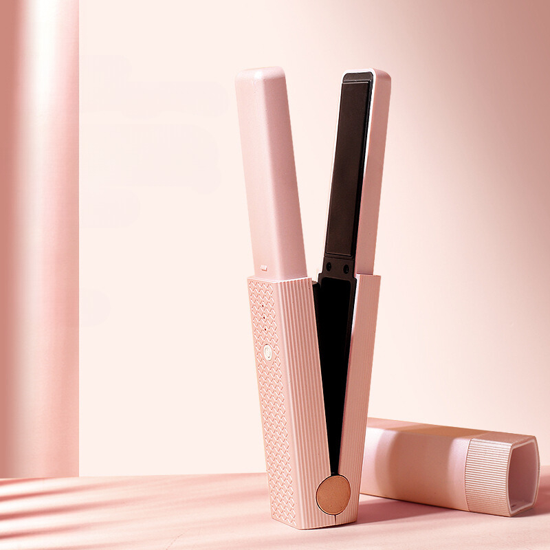 Chapinha Eletrônico Portátil Com Protetor Rosa Verde Mini Alisadora Modelador Recarregável Sem Fio