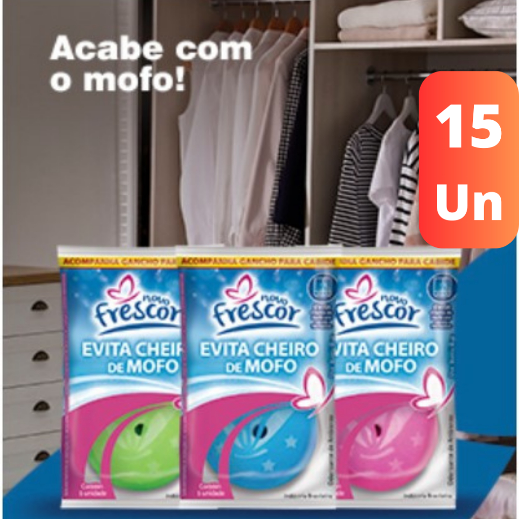 15x Evita Cheiro de Mofo AntiMofo AntiTraça Perfumado Armários Guarda ...
