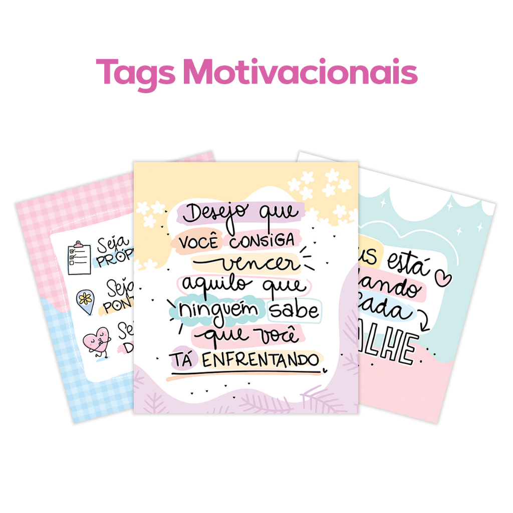 Mini Cartão Frases Motivacionais, Cartão para Encomendas 50 unidades