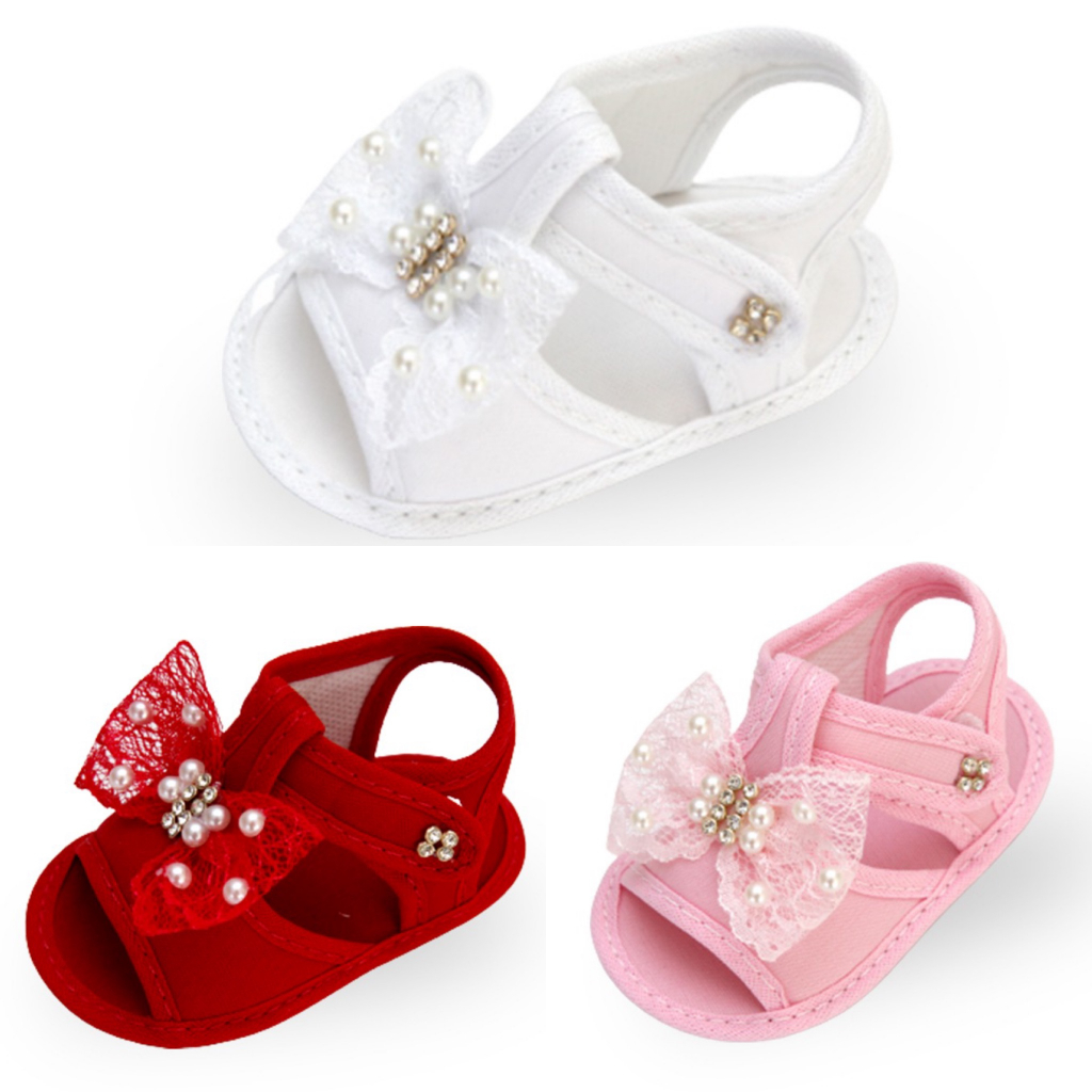 Sapatinhos Menina Sandália De Bebê Menina kit 3 Pares Rn Ref.k01