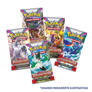 Pacote Booster Unitário Pokémon EV 2 Evoluções em Paldea - 6 Cartas