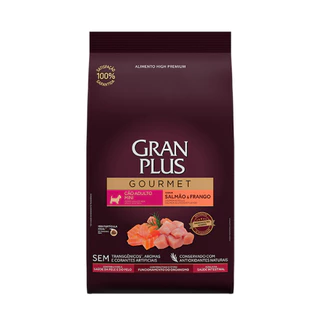 Ração GranPlus Gourmet Cães Adultos Porte Mini Salmão e Frango 3kg