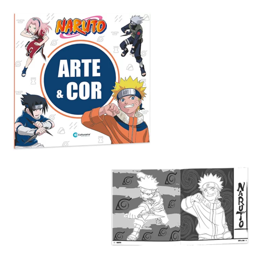 Naruto Arte E Cor Livro Para Colorir Naruto Uzumak Desenho Para