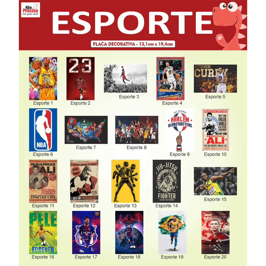 Placa Decorativa Esportes 24