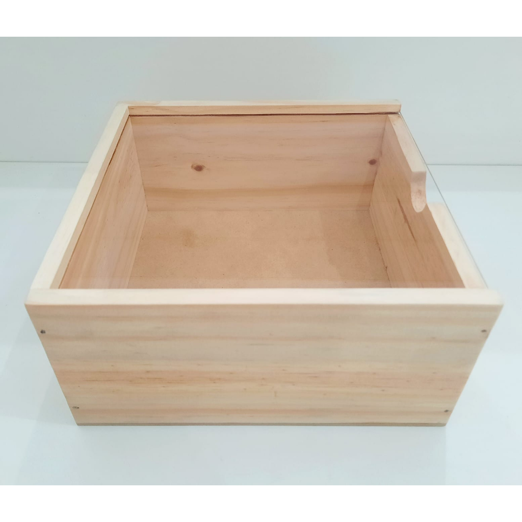 KIT com 5un - Caixa Alabama 20x20cm Pinus