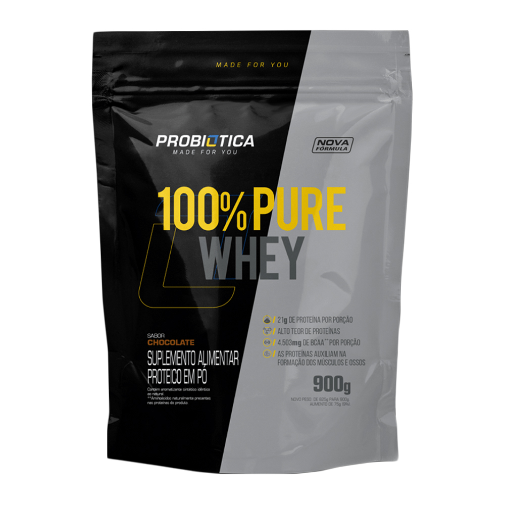 Whey Protein 100% Pure Whey 900g Refil – Probiotica
