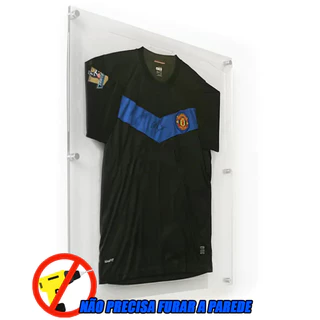 Moldura Quadro expositor para camisa de time futebol Acrilico transparente sem furos