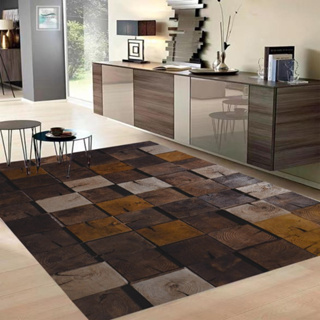 Tapete Sala Veludo Pelo Baixo Estampado Costa Oro 200x150