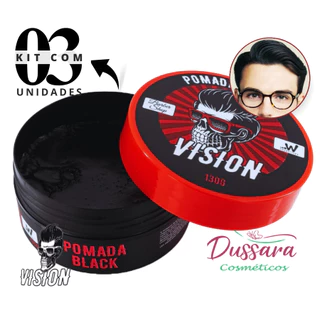 Kit Cera Estilizadora Black com 3 Un (Pigmentada) - Vision 130g