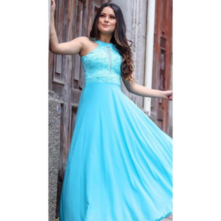 Vestido azul best sale tiffany casamento