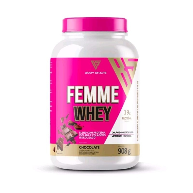 Whey Protein Feminino com Colágeno Hidrolisado 908gr (Pote Body Shape)