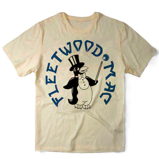 Camiseta Algodao Fleetwood Mac Logo Penguin Banda de Rock Unissex