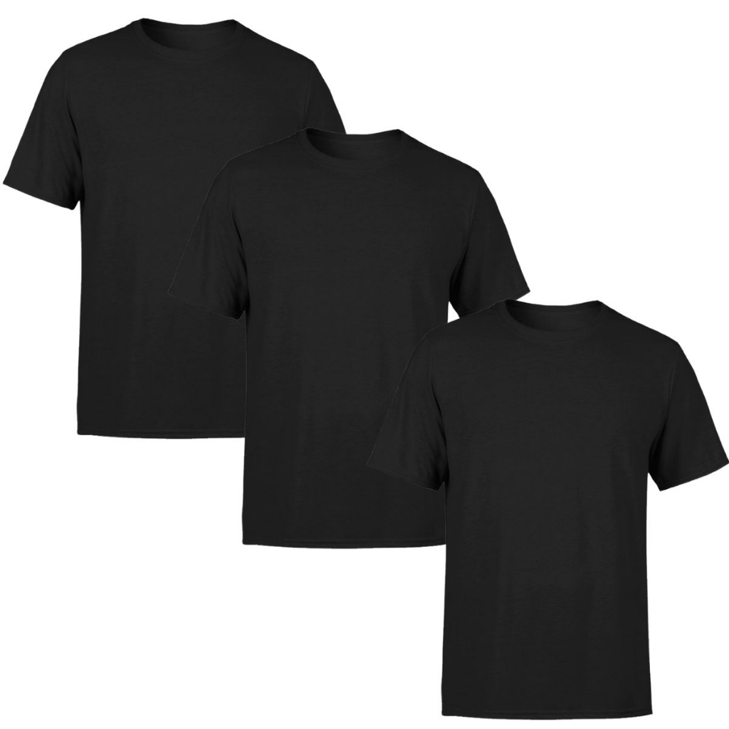 Kit 3 Camisetas Masculina Lisas Algodão 100% Confortável Academia Confortável Cores Sortidas 30.1