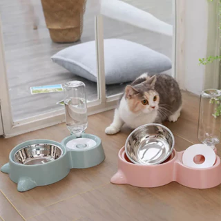 Comedouro Alimentador Bebedouro Automático Para animais de estimação pet Cachorros E Gatos Filhotes Raças Pequenas