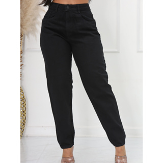 Calça Feminina Mom Jeans Cintura Alta Moda Blogueira