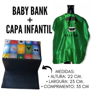 Capa Para Corte De Cabelo Xadrez + Baby Bank Infantil