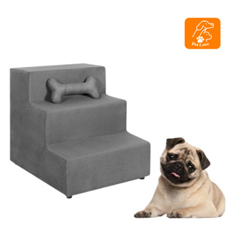 Escada Pet para Cachorro ou Gato 3 Degraus Almofadada Suede Várias Cores