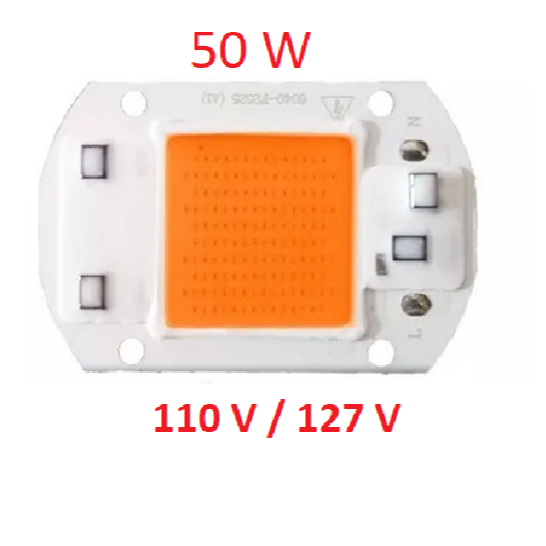 Chip Led Cob 50w Full Spectrum Cultivo Indoor Grow Estufa Plantas Aquario 110 / 127 V