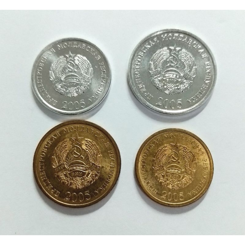 set 4 moedas Transnistria