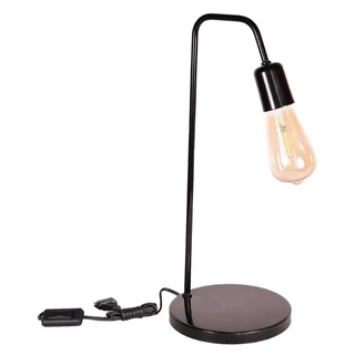 Abajur De Mesa Escritorio Quarto Luminaria Retro Vintage Industrial Preto