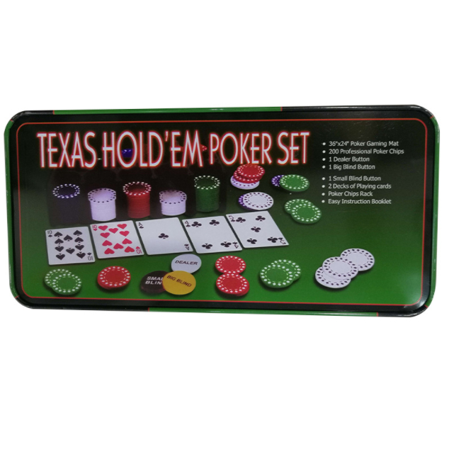 Jogo De Baralho Poker Texas Hold'em - Cj 02 Preto/azul