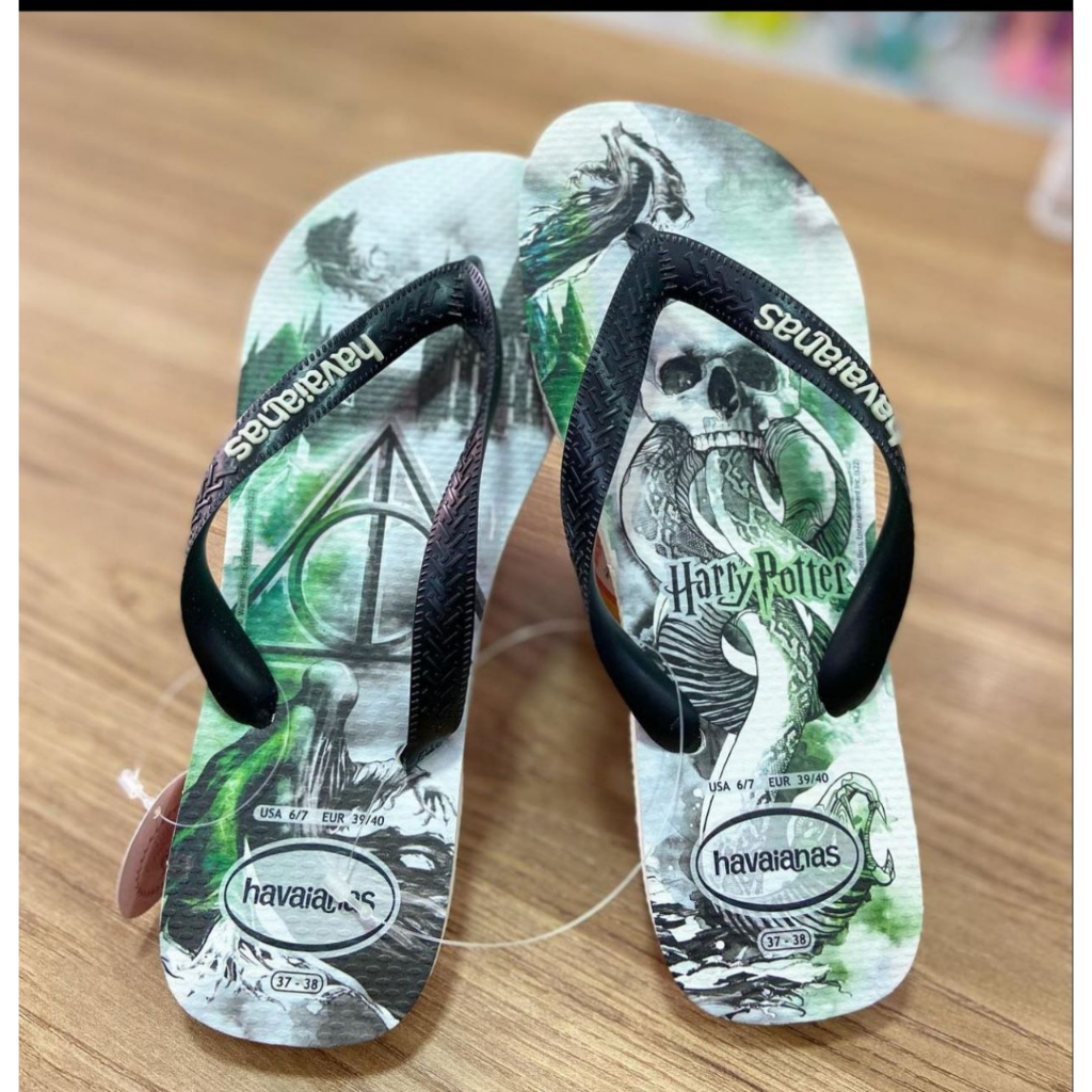 Havaianas Top Harry Potter Mens Black/White Flip-Flops main image 0