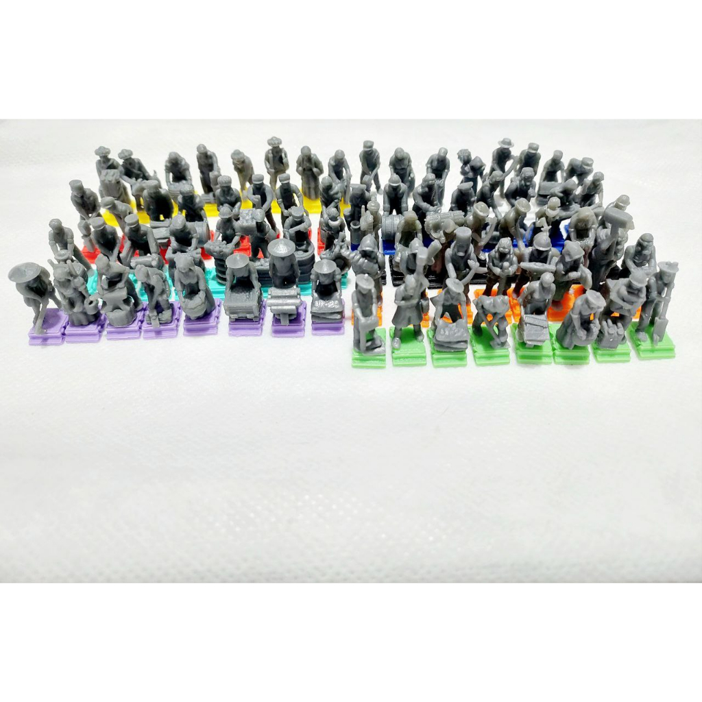 Scythe - Kit Trabalhadores Facções - Miniaturas Resina