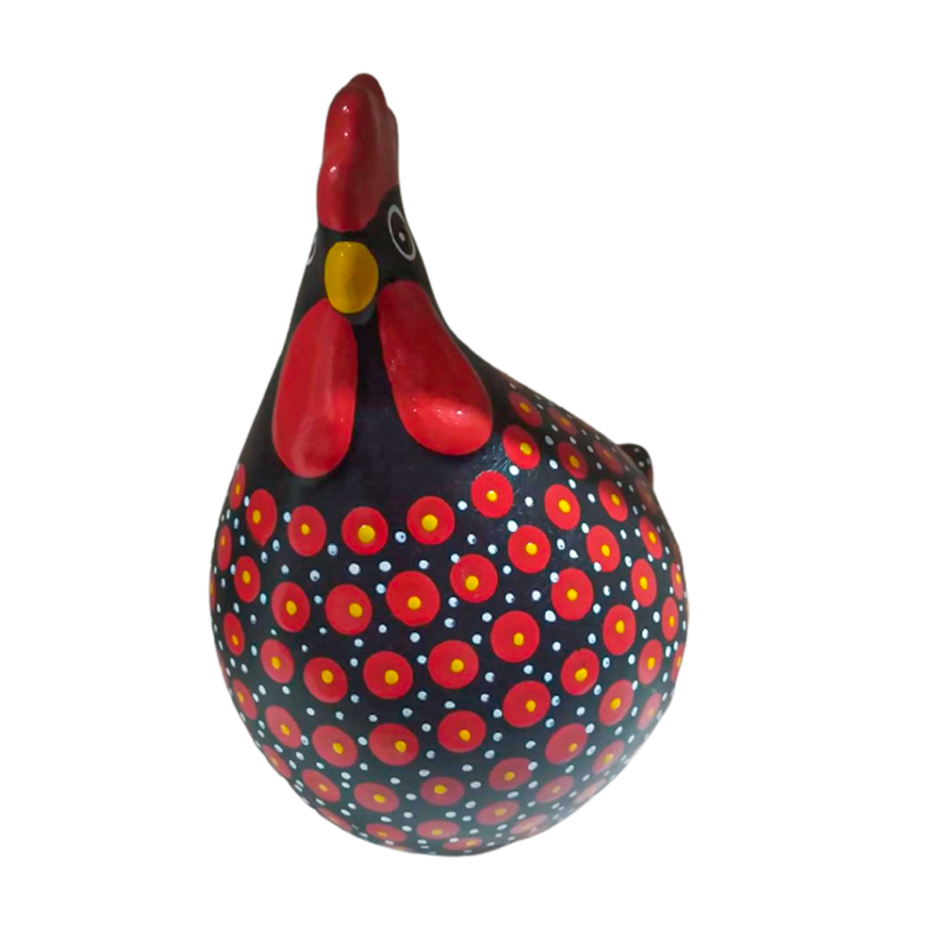 Galinha da Angola Pingo Decorativa em Cerâmica Artesanal - Detalhes Encantadores e Acabamento de Qualidade para seu Lar Decorativa e Aconchegante Artesanal e Feita a mao