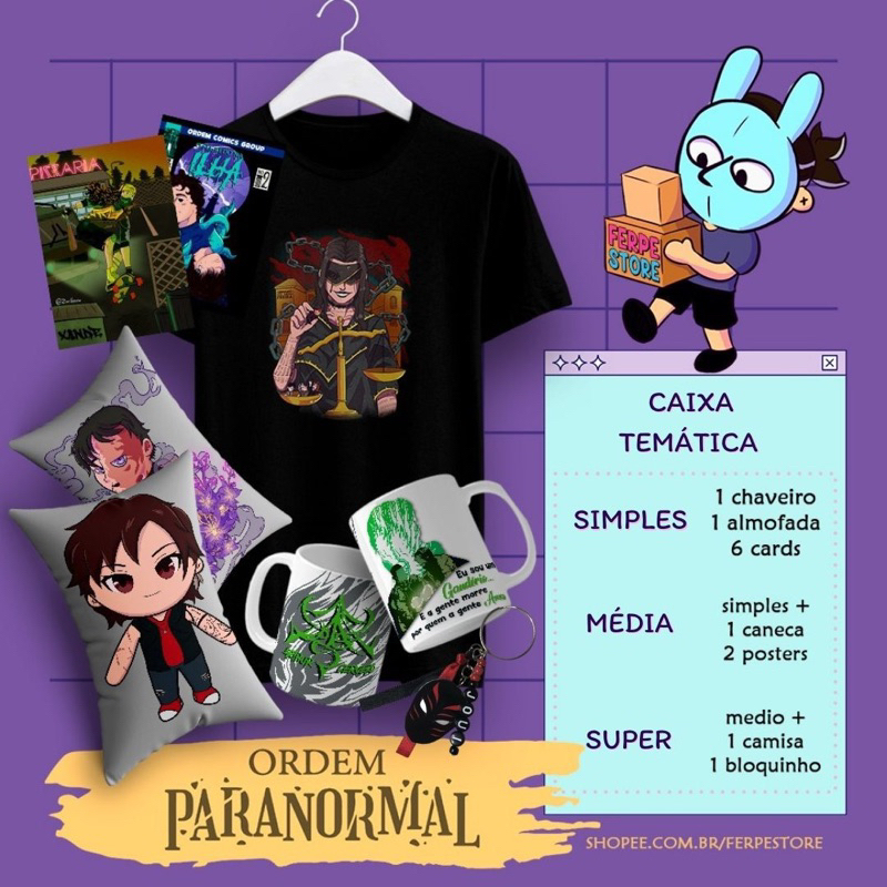 Caixa Temática Ordem Paranormal / Surpresa Personalizado RPG Cellbit