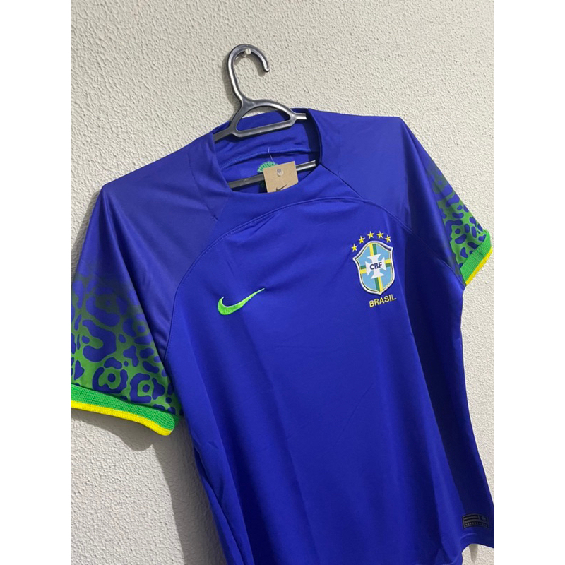 Camiseta Brasil Azul Copa do Mundo 2022/2023 Qualidade Drifit