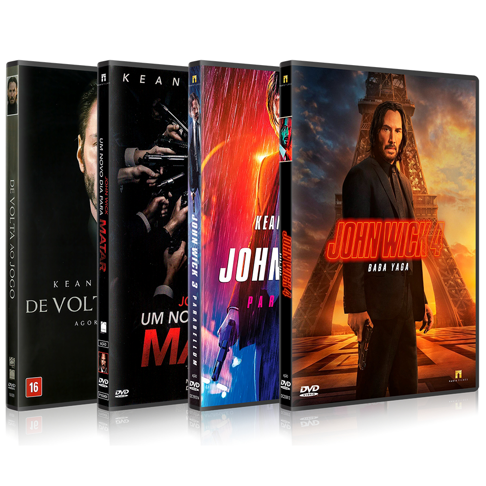 Coleção Trilogia John Wick 1, 2 e 3 Filmes em dvd em Promoção na