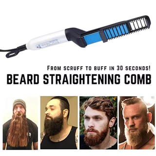 Chapinha modelador Pente Portatil para cabelo e barba masculino Pente Eletrico Escova Alisadora