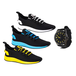 Kit 3 Pares de Tênis Masculino Casual e Esporte