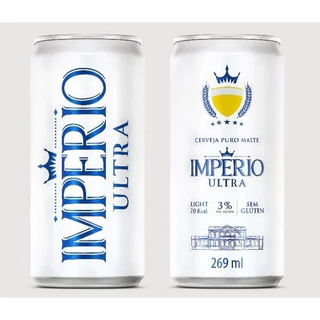 CERVEJA IMPERIO ULTRA - LATA 269ML - CX C/12UN- SEM GLÚTEN, LIGHT