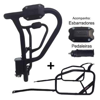 Kit Para CROSSER 150 XTZ de 2014 até 2024 Protetor Carenagem Tanque Motor Mata Cachorro + Afastador Alforges Traseiro Lateral