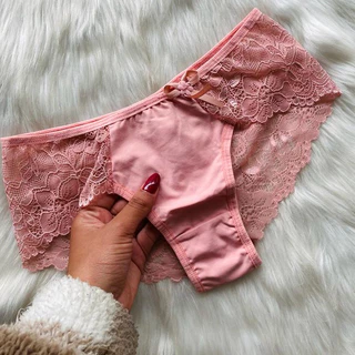 Calcinha De Microfibra Em Renda Tanga Shortinho Moda Feminina