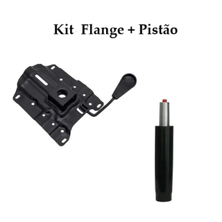 Kit Flange Base Universal para Cadeira Escritorio Gamer com Amortecedor Pistao