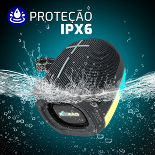 Caixa de som bluetooth led RGB resistente a agua portátil XTRAD WS-811