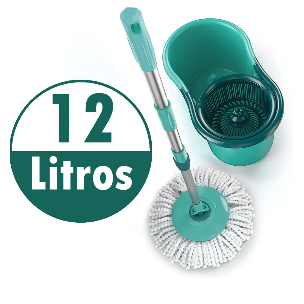 Mop Spin 360°com Balde Centrifugador 12 Litros Kala em Oferta