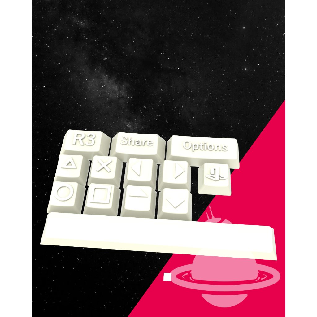 Keycaps teclas para teclado mecânico botões controle PS4 PS5 em impressão 3d de resina.
