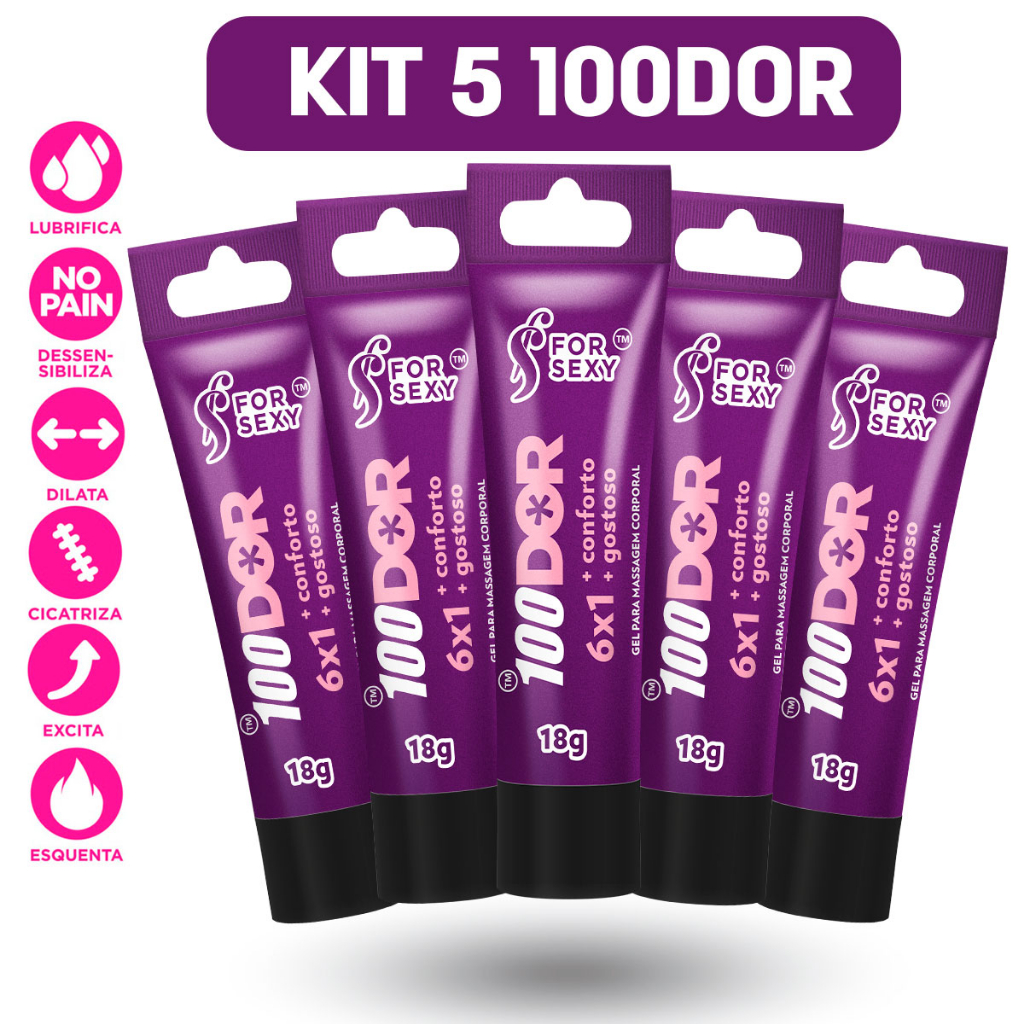 Sexo Anal 100dor Gel Lubrificante Dessensibilizante 6x1 For Sexy Sex Shop Shopee Brasil 