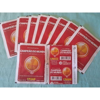 Lote com 10 envelopes de figurinhas lacrados Internacional Campeão do Mundo