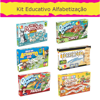 Kit Com 3 Jogos Da Memória Infantil Educativo Pedagógico G